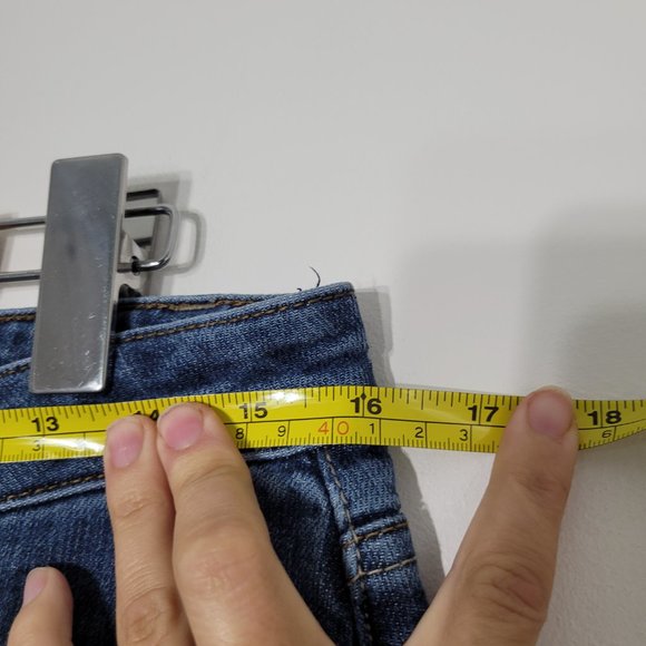 Liz Claiborne Denim Blue Jeans Stretch Straight Leg Classic Casual Womens 8 - Picture 11 of 14